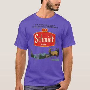 Schmidt Bier Retro Veraltete Naturszene T-Shirt