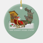 Schmidt-Haus-lustige Weihnachtsverzierung Keramikornament (Hinten)