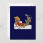 Schmidt House Funny Christmas Postcard Feiertagspostkarte (Vorne/Hinten)