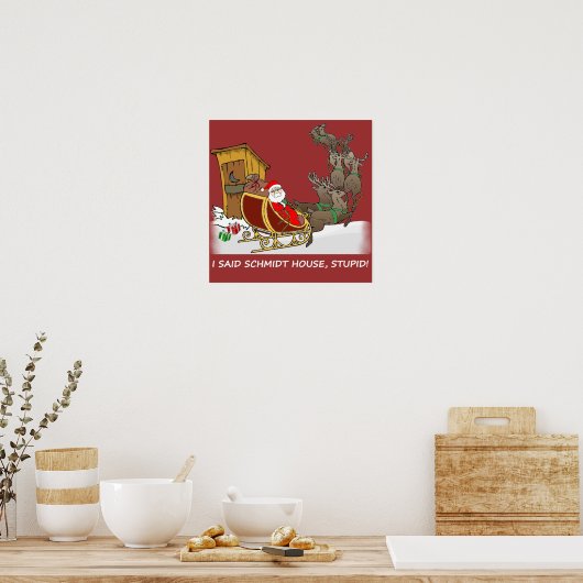 Schmidt House Funny Christmas Poster (Küche)