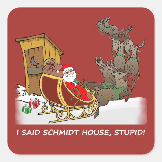 Schmidt House Funny Christmas Sticker (Vorderseite)