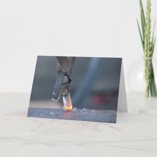 Schmied am Arbeitsplatz Karte (Vorderseite)