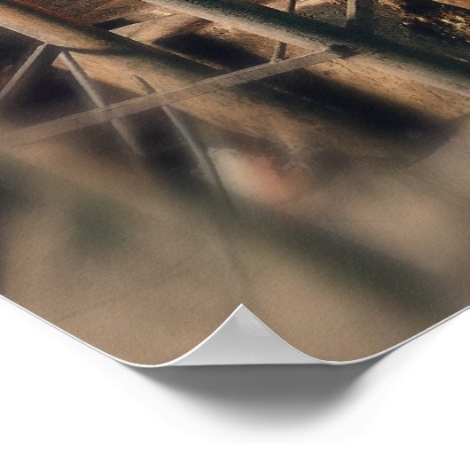 Schmied am Arbeitsplatz Poster (Ecke)