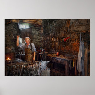 Schmied - Arbeiten an der Schmiede Poster