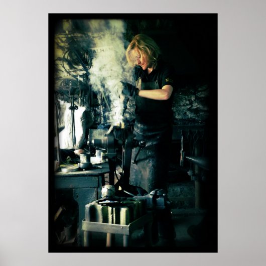 Schmied bei der Arbeit Poster (Vorne)