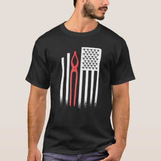 Schmied Flagge Schmiede Schmieden   T-Shirt