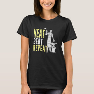Schmied Hitze Schlag Wiederholung Retro Vintage Di T-Shirt