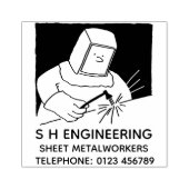 Schmied oder Blech Gummistempel (Prägung)