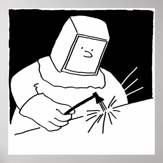 Schmied oder Schweissblech Poster (Vorne)