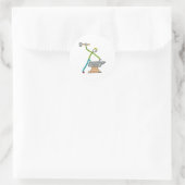 Schmied Stickman Runder Aufkleber (Tasche)