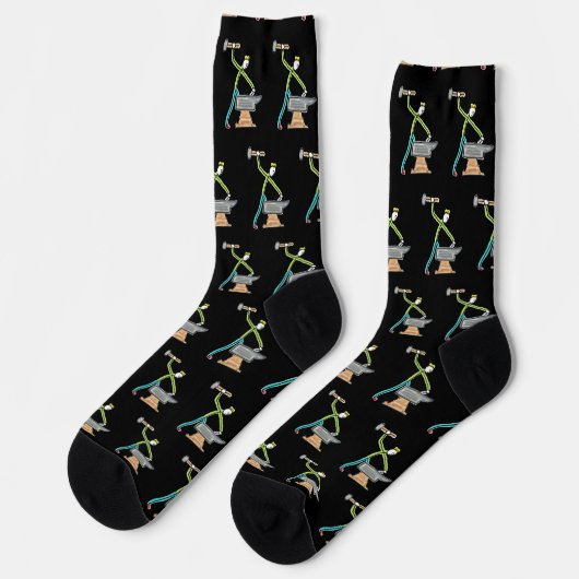 Schmied Stickman Socken (Linkes Detail)