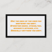 Schmied-Visitenkarte Visitenkarte (Rückseite)