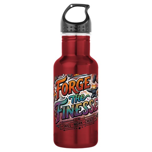 Schmiede die Finesse Edelstahlflasche (Vorderseite)