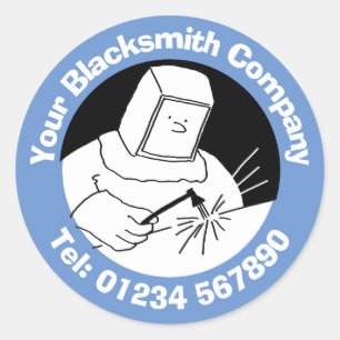 Schmiede, Schweißer und Stahlfabriken Runder Aufkleber