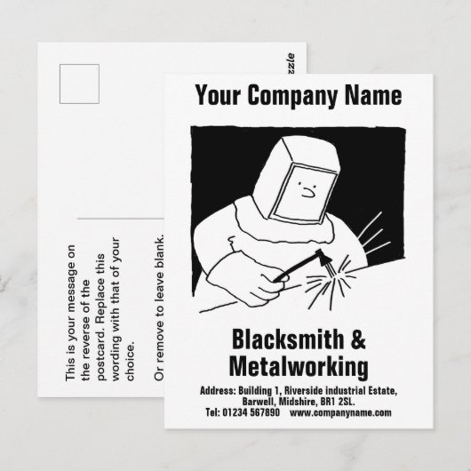 Schmiede- und Metallbearbeitungsdienstleistungen P Postkarte (Vorne/Hinten)