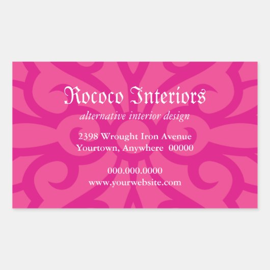 Schmiedeeisen-Dekorationskleber Rechteckiger Aufkleber (Vorderseite)