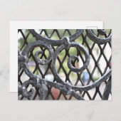 Schmiedeeisen-Tor Upper West Side New York NYC Postkarte (Vorne/Hinten)