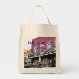 Schmiedeeiserne Balkone im French Quarter Tragetasche