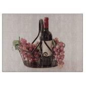 Schmiedeeiserner Korb, geschnitten auf Wein/Traube Schneidebrett (Vorderseite)