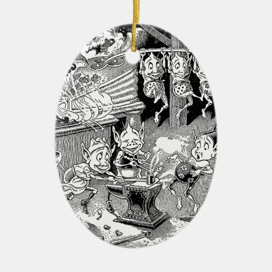 SchmiedeGnome an der Schmiede Keramikornament (Vorne)