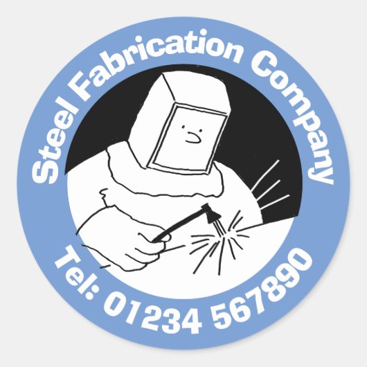 Schmiedekunst & Schweißtechnik Runder Aufkleber (Vorderseite)