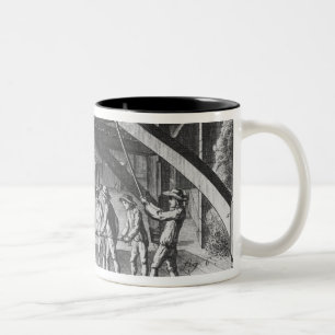 Schmieden eines Ankers Zweifarbige Tasse