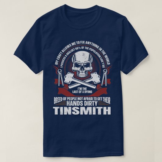 Schmieden von Metalworking Blacksmith Tinsmith T T-Shirt (Design vorne)
