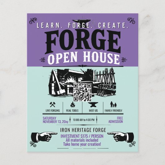 Schmiedeofen-Open-Haus Flyer (Vorne)