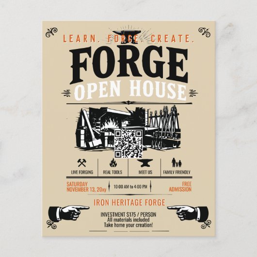 Schmiedeofen-Open-Haus Flyer (Vorne)