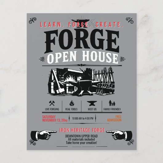 Schmiedeofen-Open-House Flyer (Vorne)