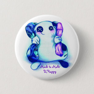 "Schmiere-Machte, um U glücklichen" Knopf Button