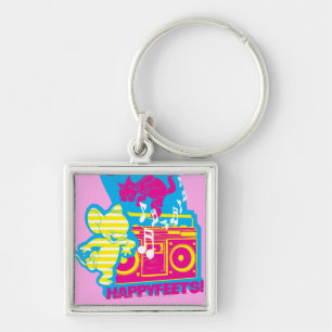 Schmiere schlägt glückliche Füße Schlüsselanhänger