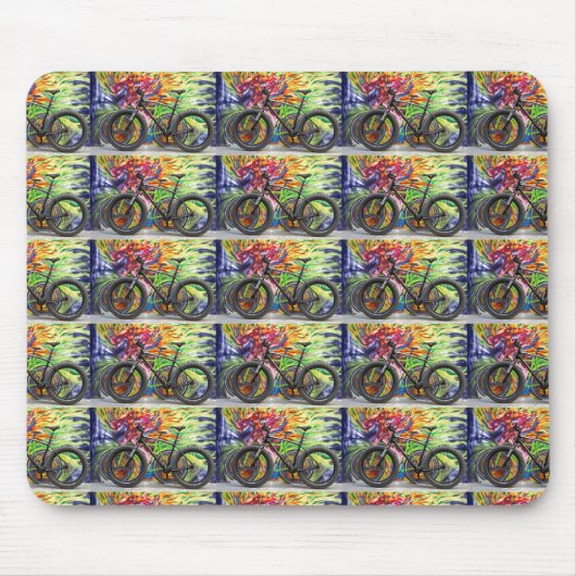 Schmierrad und Flammen Mousepad (Vorne)