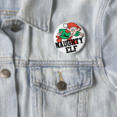 Schmiger Weihnachtself Button (Beispiel)