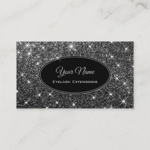 Schminken Eyelash Luminöse Silver Glitzer Stars D Visitenkarte