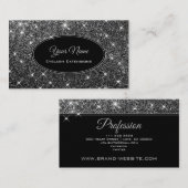 Schminken Eyelash Luminöse Silver Glitzer Stars Du Visitenkarte (Vorne/Hinten)