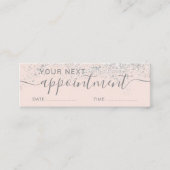 Schminken Haar Silber Glitzer Erröten Termin Mini Visitenkarte (Vorderseite)