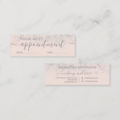 Schminken Haar Silber Glitzer Erröten Termin Mini Visitenkarte (Vorne/Hinten)