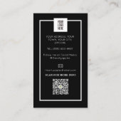 Schminken und Schwarze Lashes Visitenkarte (Rückseite)