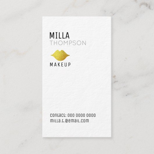 Schminkkünstlersalon Visitenkarte (Vorderseite)