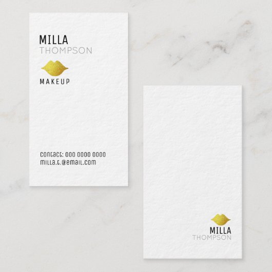 Schminkkünstlersalon Visitenkarte (Vorne/Hinten)