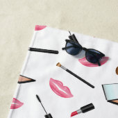 Schminkmuster und rosa Lippen mit Individuelle Nam Strandtuch (Beispiel)