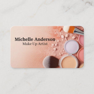 Schminkpinsel und Kosmetik Visitenkarte