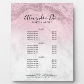 Schminkservice für Rosa Glitzer Fotoplatte (Vorderseite)