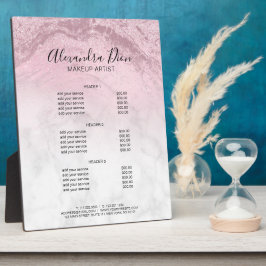 Schminkservice für Rosa Glitzer Fotoplatte