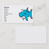 Schmirgelhai-Cartoon Visitenkarte (Vorne/Hinten)