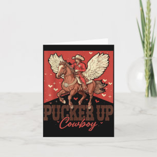Schmoll Mund Cowboy Lustiger Western Valentinstag Karte