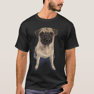 Schmollender Mops-Welpe - Handgezeichnete Pet-Kuns T-Shirt