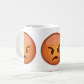Schmollendes Gesicht Emoji Kaffeetasse (Vorderseite Links)