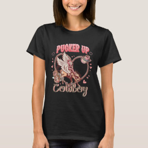 Schmollmund Cowboy Cupid Valentinstag Western Cowg T-Shirt